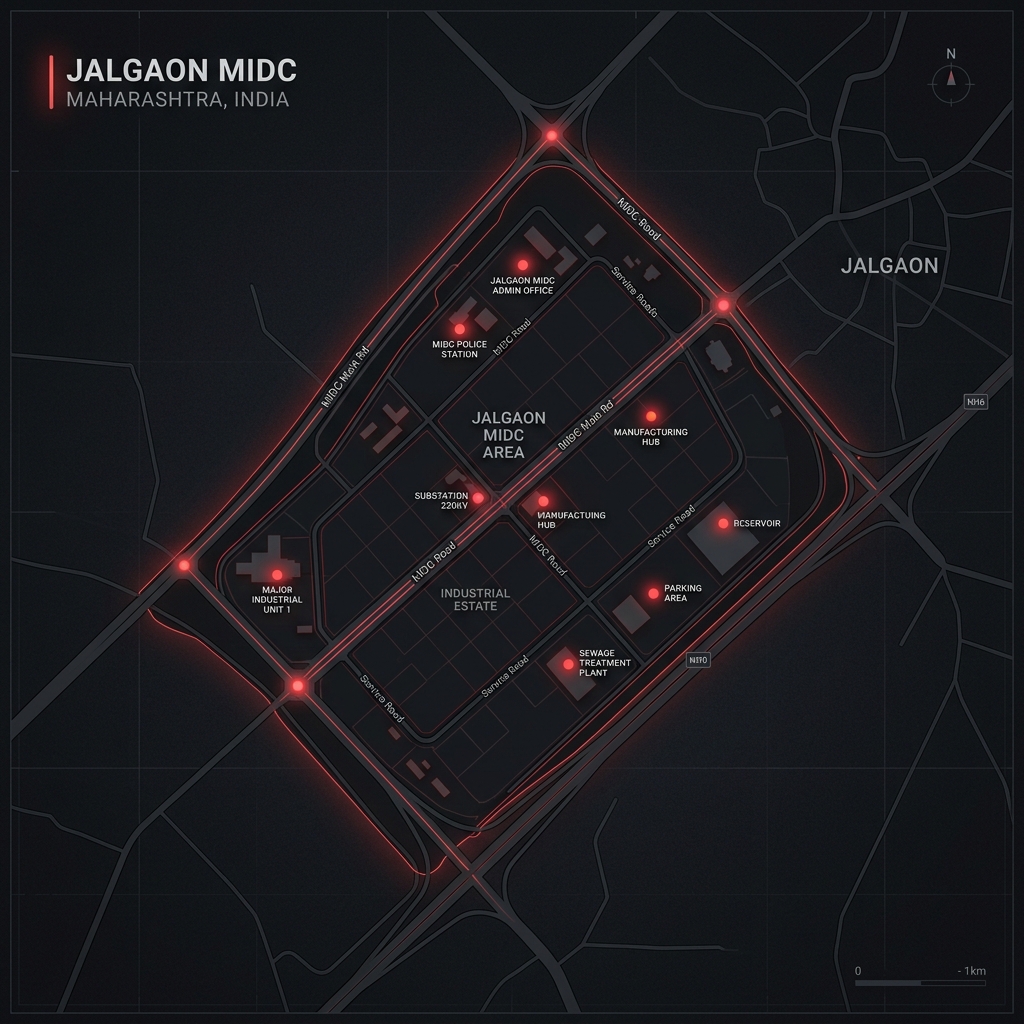 Map of Jalgaon MIDC